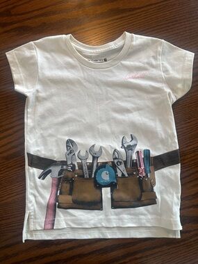 Carhartt Kids White Short-Sleeve Tool Belt Graphic Tee with Pink Script